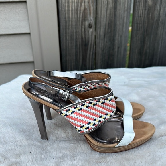 COACH Steffi Sem Mat Heels in Chalk/Warm Pewter sz 9.5 - Picture 1 of 7